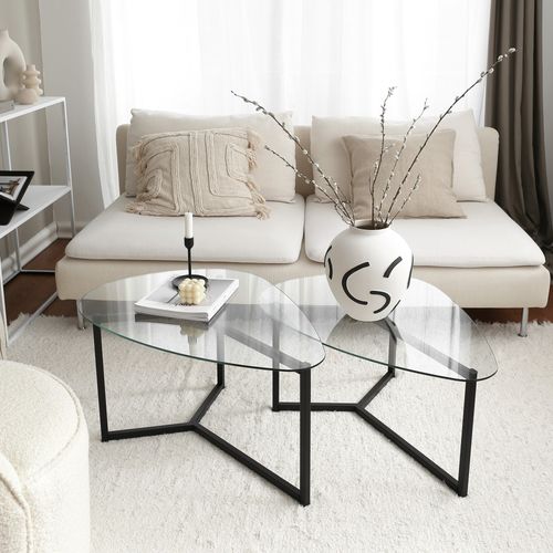 Hanah Home Bellisimo - Black Matte Black Coffee Table Set slika 2
