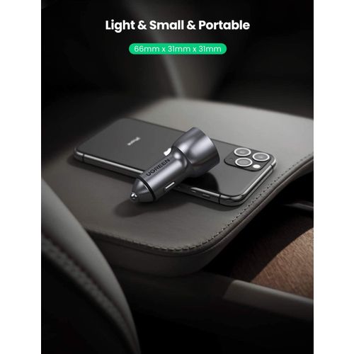 Ugreen auto punjač USB + USB-C PD 36W sivi - kutija slika 6