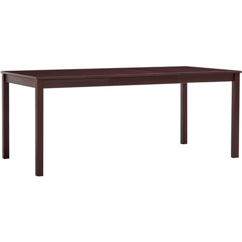 Blagavaonski stol tamnosmeđi 180 x 90 x 73 cm od borovine slika 1
