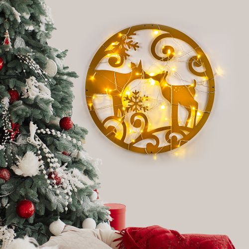 Wallity Metalna zidna dekoracija, XMASGOLD - 029 slika 1