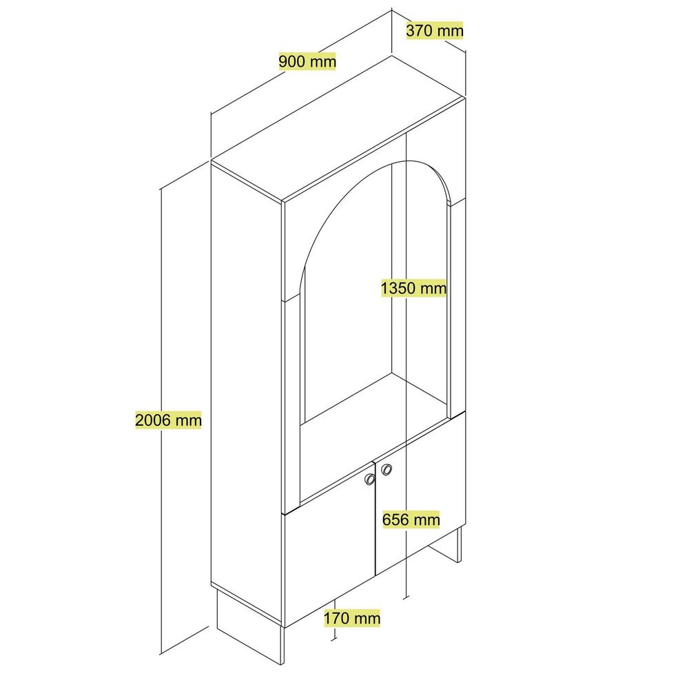 Hall Stand Palermo K - Krem Travertin slika 6