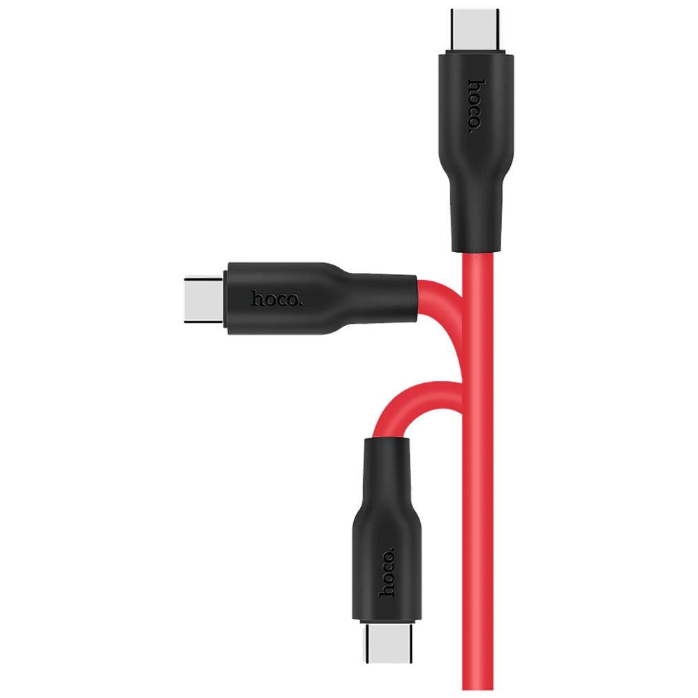 hoco. USB kabl za smartphone,silikonski,1.2 met, 2 A,crno/crveni - X21 Silicone USB type C, Black/Red slika 3