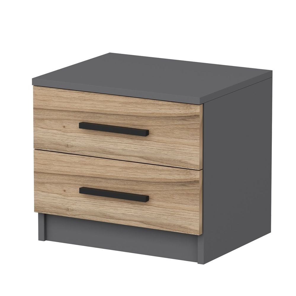 Kale - 4920 Walnut Anthracite Noćni Ormarić slika 5