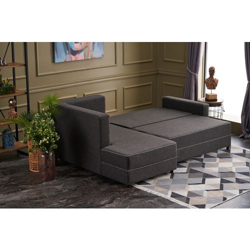 Atelier Del Sofa Kutna garnitura na razvlačenje, Antracit, Ece Left - Anthracite slika 4