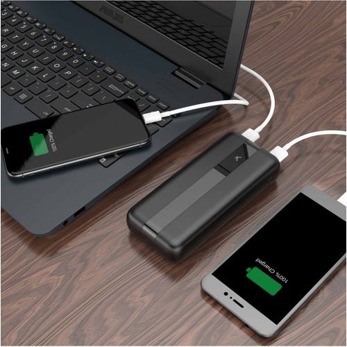 KSIX, prijenosna baterija za punjenje 20000 mAh, PD 20W, 2XUSB-A + USB-C port slika 3