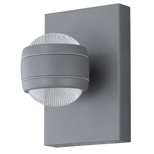 Eglo Sesimba vanjska zidna/2, led, 2x3,7w, čelik/srebrna slika 1