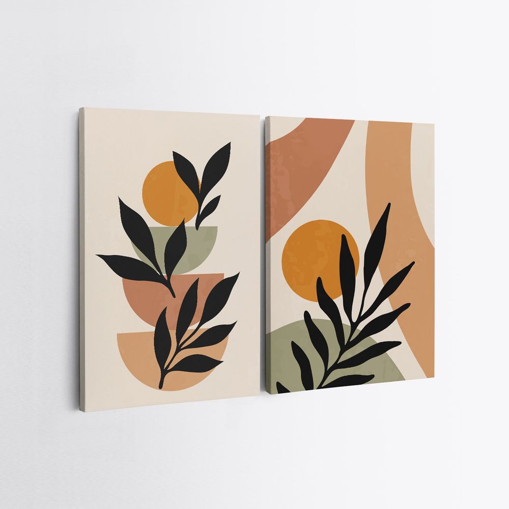Set Višebojnih Dekorativnih Slika na Platnu, 50 x 70 cm (2 komada) slika 2