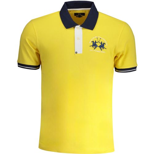 LA MARTINA YELLOW MEN'S SHORT SLEEVED POLO SHIRT slika 1