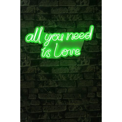 Wallity Ukrasna plastična LED rasvjeta, All You Need is Love - Green slika 9