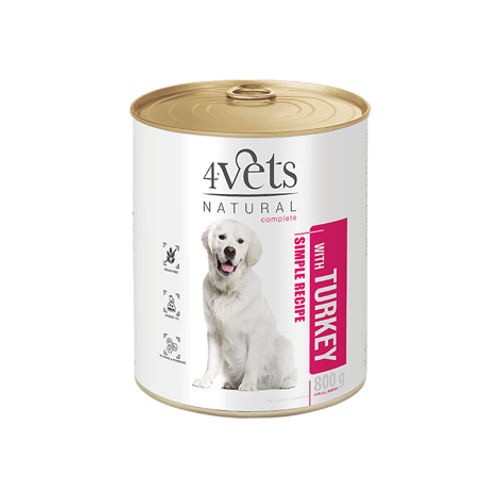 4Vets Natural Complete Dog Ćuretina 800g slika 1