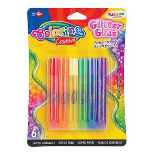 Ljepilo glitter rainbow Colorino bl.6/1 68796ptr