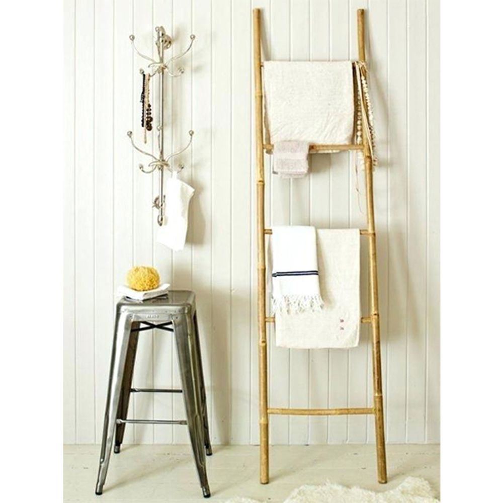 TENDANCE Samostojeći držač peškira 45x2,5x170cm Bambus slika 2