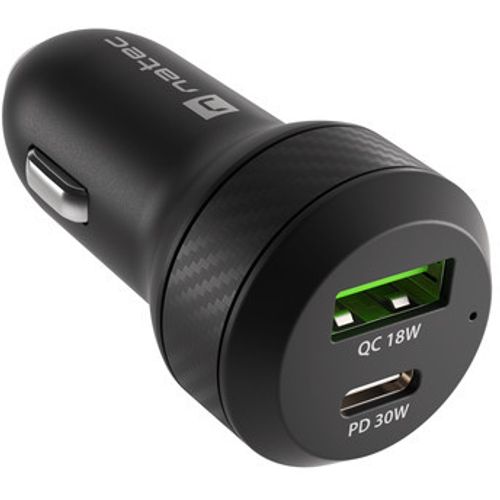 Natec NUC-1980 CONEY 30W, Dual-port Car Charger (Quick Charge 3.0 and Power Delivery 3.0), Max. 48W/3A Output, Overheat Protection, Black slika 5