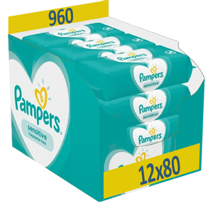 Pampers vlažne maramice Sensitive 12x80 kom XXL pack