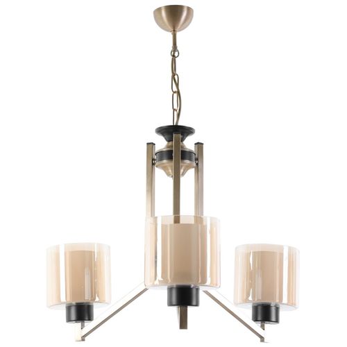 Ruby 3 Lü Eskitme Bal Camlı Avize Copper Chandelier slika 2