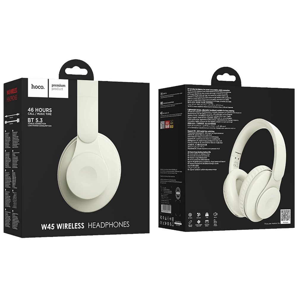 hoco. Slušalice bežične, Bluetooth - W45 Enjoy, White slika 5