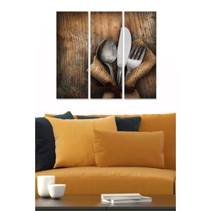 Dekorativna MDF Slika u Više Boja MDF1195621 (Set od 3 Komada)