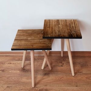 2SHP123 - Brown Brown Nesting Table (2 Pieces)