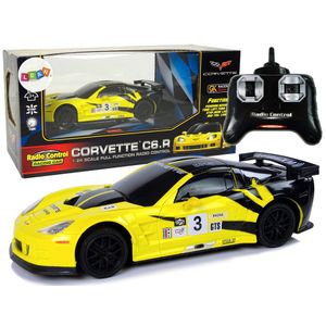 Auto na daljinsko upravljanje 1:24 Corvette C6.R - žuti