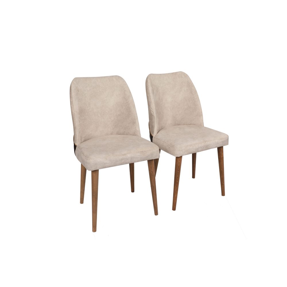 Nova 071 V2 Cream Walnut Chair Set (2 Pieces) slika 1