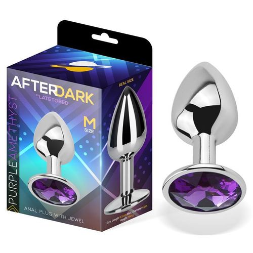 Afterdark Aluminium Amethyst Butt Plug S/M/L slika 13