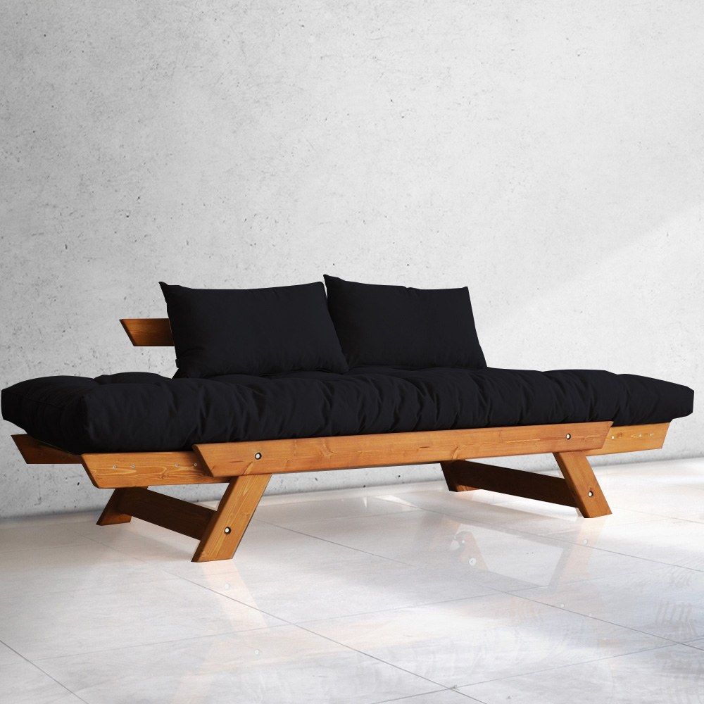 Dvosjed sofa CPT8105-210 - boje: Teak, Crna i Vrtna slika 3