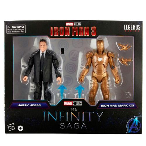 Marvel The Infinity Saga Iron Man 3 Set: Happy Hogan i Iron Man Mark XXI - 2 Figurice 15cm slika 1