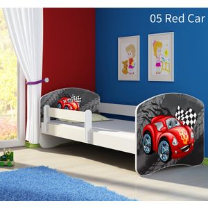 Dječji krevet ACMA s motivom, bočna bijela 180x80 cm 05-red-car