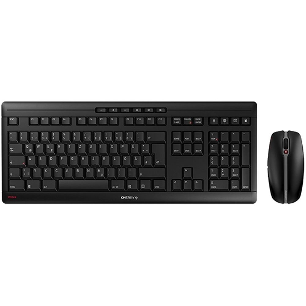 Cherry Stream stolni set, crni (bežična tipkovnica i miš) slika 1