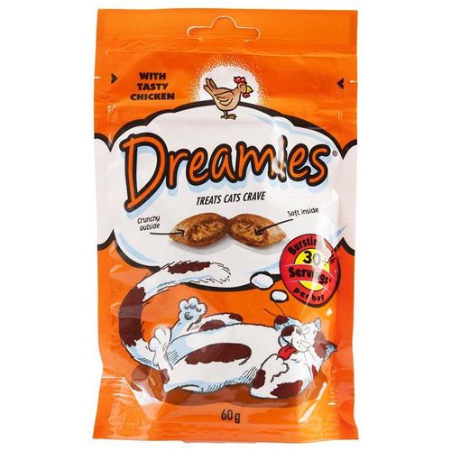 DREAMIES Poslastica za mačke s piletinom, 60g slika 1