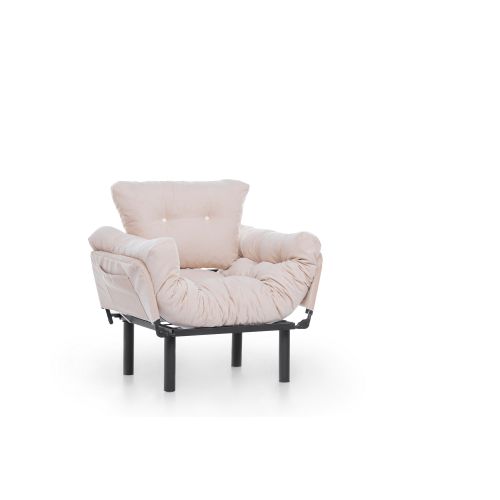 Atelier Del Sofa Fotelja, Krem, Nitta Single - Cream slika 4