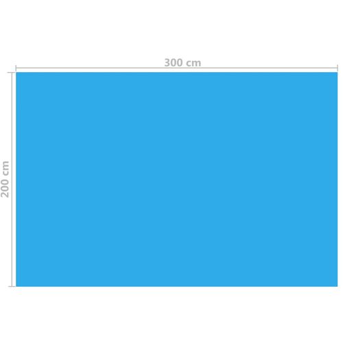 Pravokutni plavi bazenski prekrivač od PE 300 x 200 cm slika 31