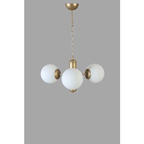 Bankok 3 Lü Eskitme Beyaz Camlı Avize White
Gold Chandelier slika 3