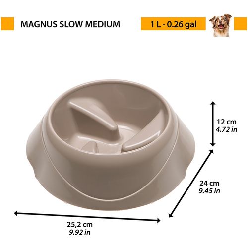 Ferplast Posuda Magnus Slow Medium 25,2X24X12 cm - 1L slika 2