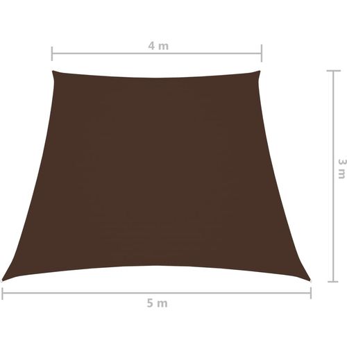 Jedro protiv sunca od tkanine Oxford trapezno 3/5 x 4 m smeđe slika 6