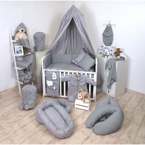 Amy posteljina set 2 elem. Pure Grey (za krevetić 120x60 cm) slika 9