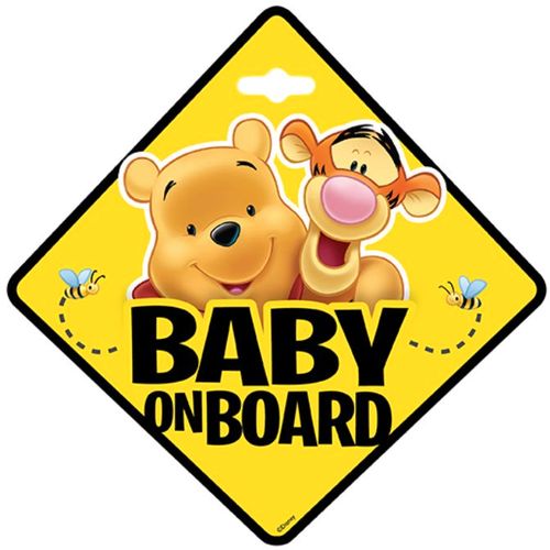 Znak Baby on board Winnie the Pooh slika 1