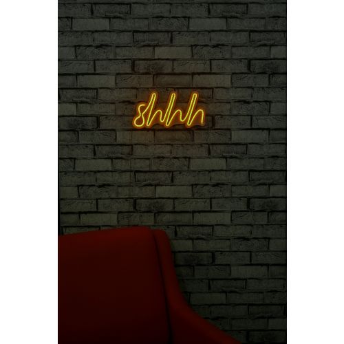 Wallity Ukrasna plastična LED rasvjeta, Shhh - Yellow slika 2