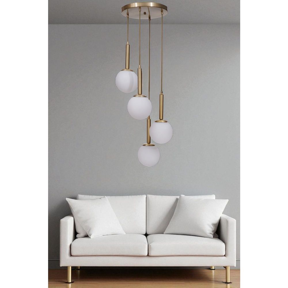 Opviq Luster 898, Bijela, Zlato slika 1
