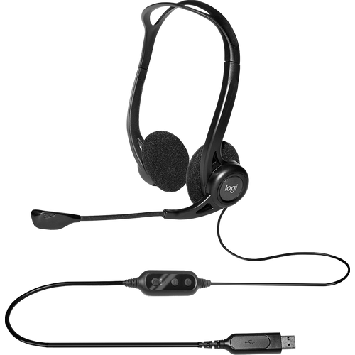 LOGITECH PC960 Corded Stereo Headset Crne - USB slika 3