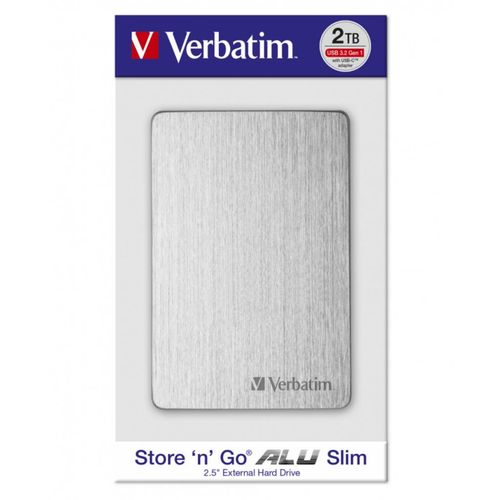 Externi hard disk Verbatim Store'n'Go Alu slim 2.5" (6,35Cm) 1TB USB 3.2 GEN1 srebrni slika 1