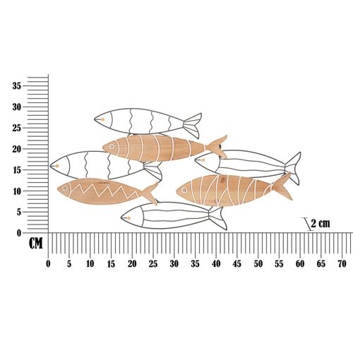 Mauro Ferretti Zidna dekoracija Fish 60x2x30 cm slika 6