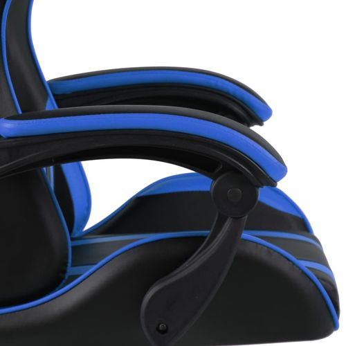 Igraća stolica od umjetne kože crno-plava slika 7