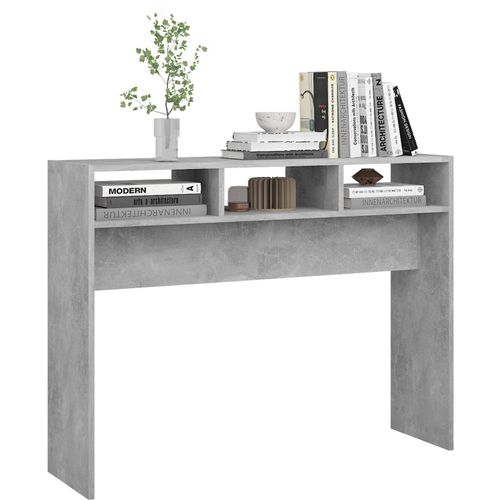 Konzolni stol siva boja betona 105 x 30 x 80 cm od iverice slika 4