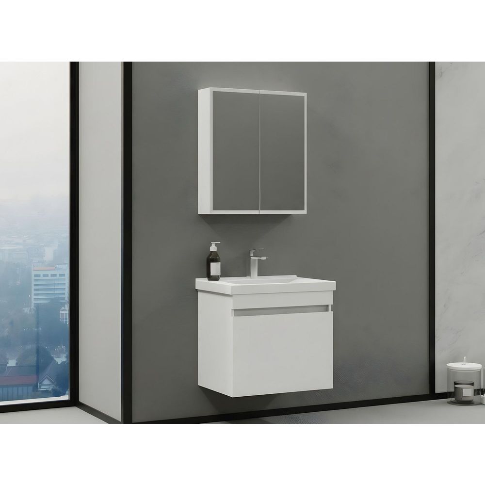 Set namještaja za kupatilo (2 komada) Bellezza 65 u mat bijeloj boji slika 3
