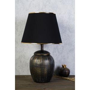 YL255 Crna i Zlatna Stolna Lampa
