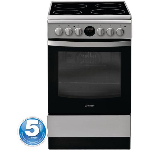 Indesit IS5V5CCX EU staklokeramički šporet, širina 50 cm, Inox slika 1