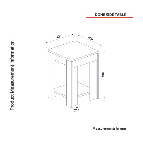 Done White
Dark Brown Side Table slika 6