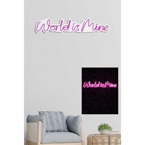 Wallity Ukrasna plastična LED rasvjeta, World is Mine - Pink slika 10