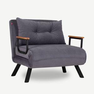 Atelier Del Sofa Sando Single - Jednosedačka na razvlačenje, siva